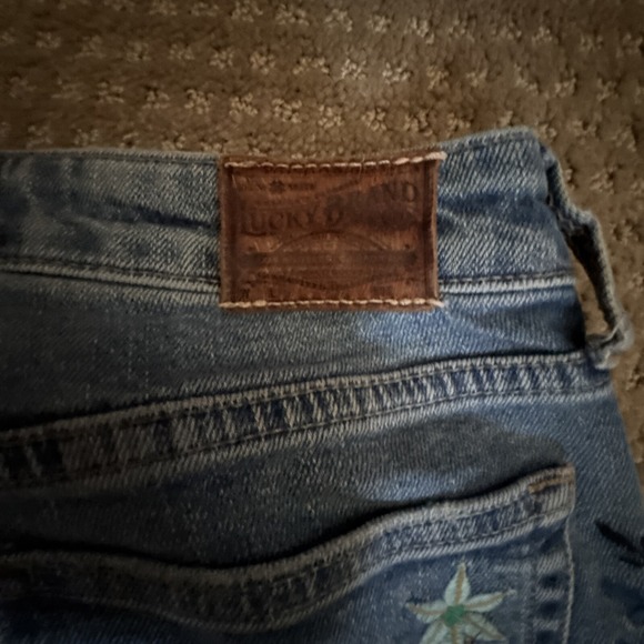 Lucky‎ Brand Embroidered Ava skinny ankle cheville jeans blue denim size 0 / 25 - Picture 13 of 16